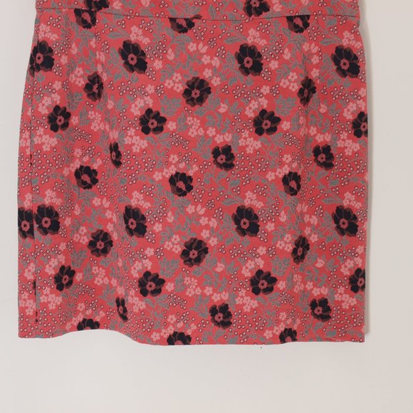 TOPSHOP TALL Dark Coral Red Floral Skirt NWT 8 - Picture 3 of 8